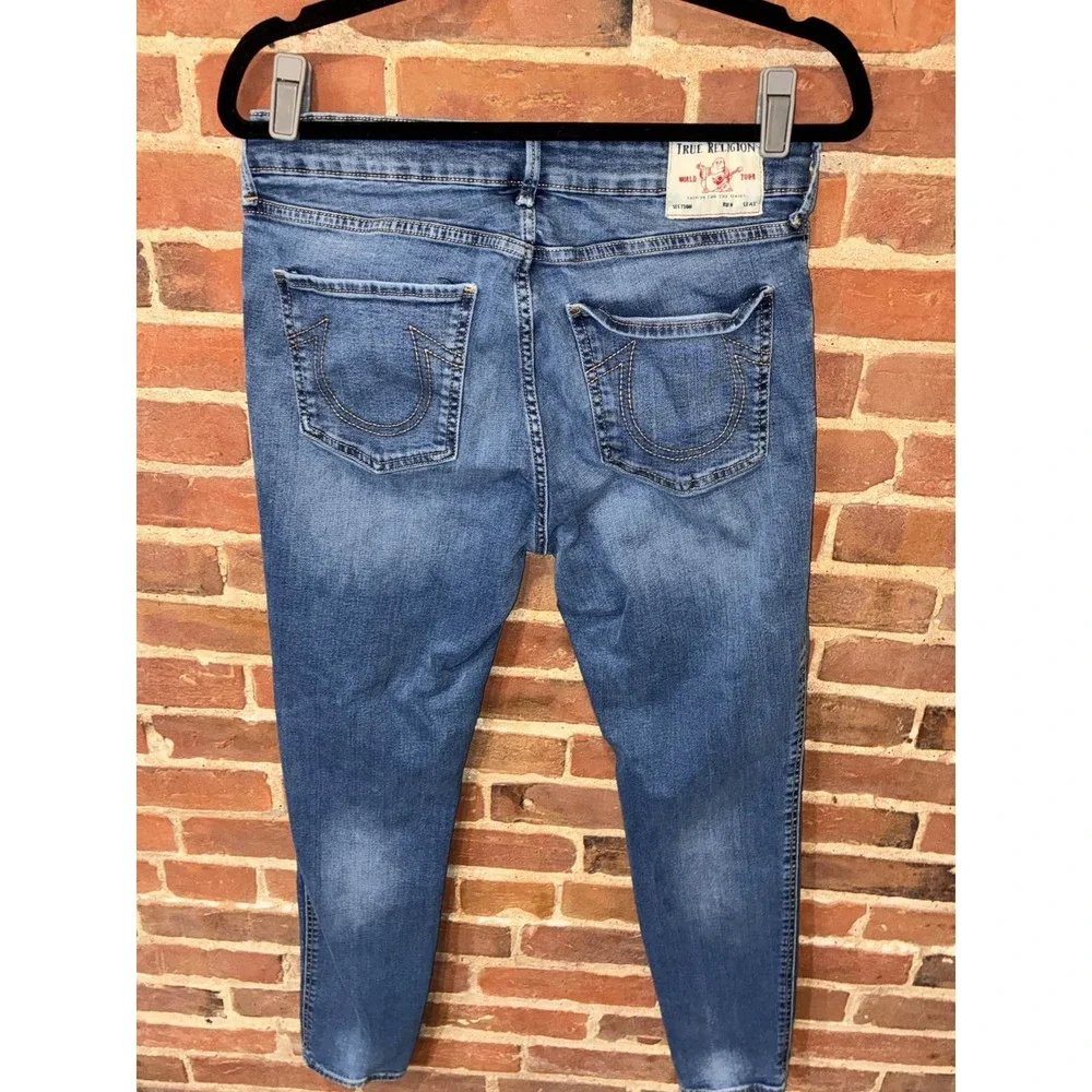 True Religion Rocco Skinny Distressed Blue‎ Jeans 32